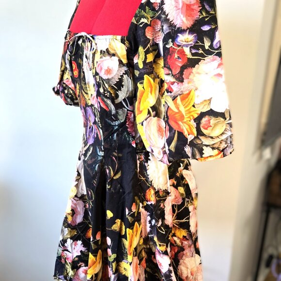 Selkie Fete des Fleurs Floral Mini Day Dress NWT - Picture 2 of 6